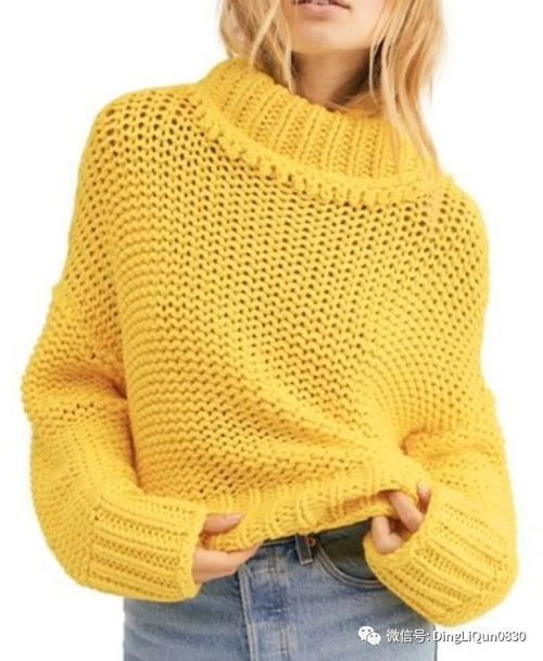針織作品 明亮的檸檬色針織衫編織創意